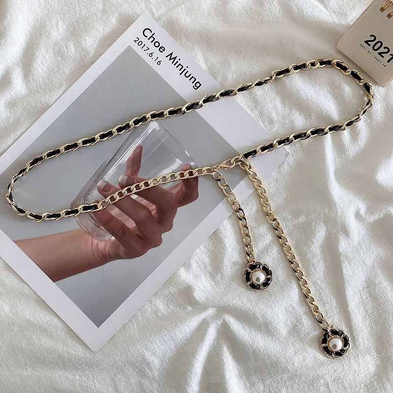 Chain Belts For Women Punk Style Metal Dress Gold Decoration Waist Chain Ladies Luxury Designer Brand Clothing Accessories