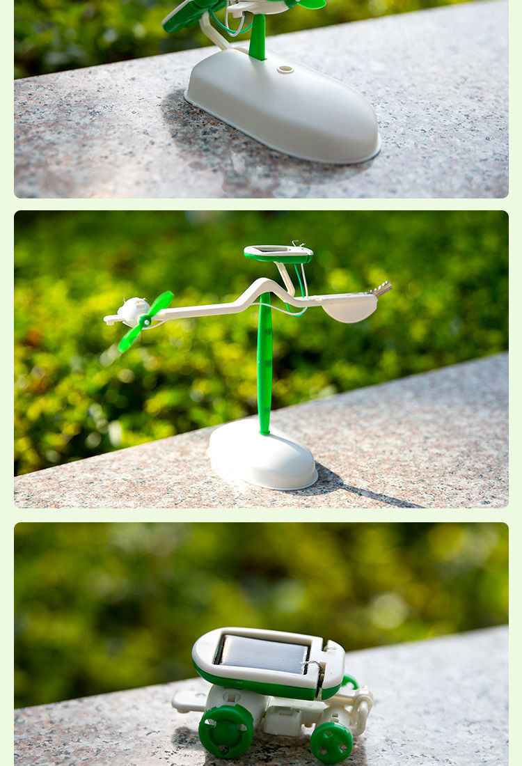 New Toys DIY 6 IN 1 Solar Powered Diy Robotic Kit Educational Electric Car Boys Gift Toy for Kids Educational Toys