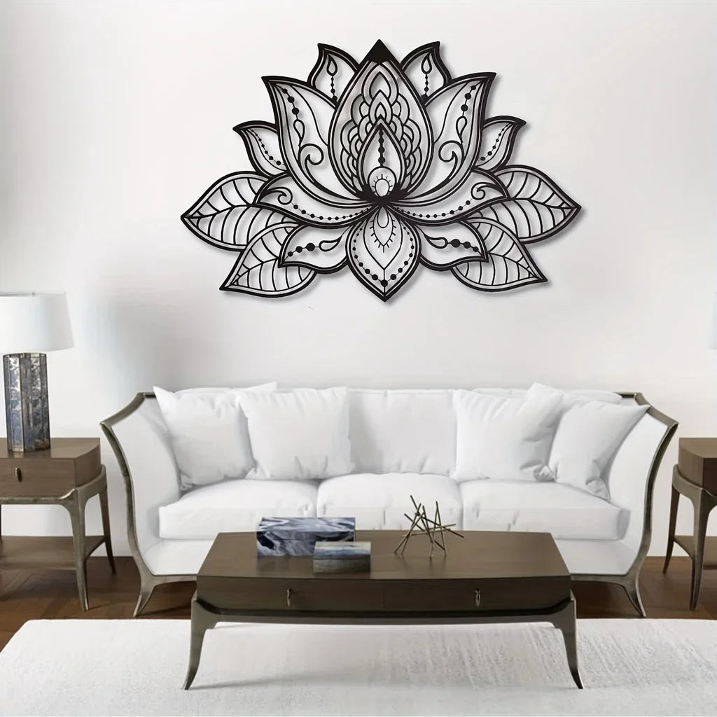 Mandala Wall Art, Lotus Flower Mandala Metal Wall Art, Metal Wall Art Spiritual Deco, Wall decor metal wall hanging,