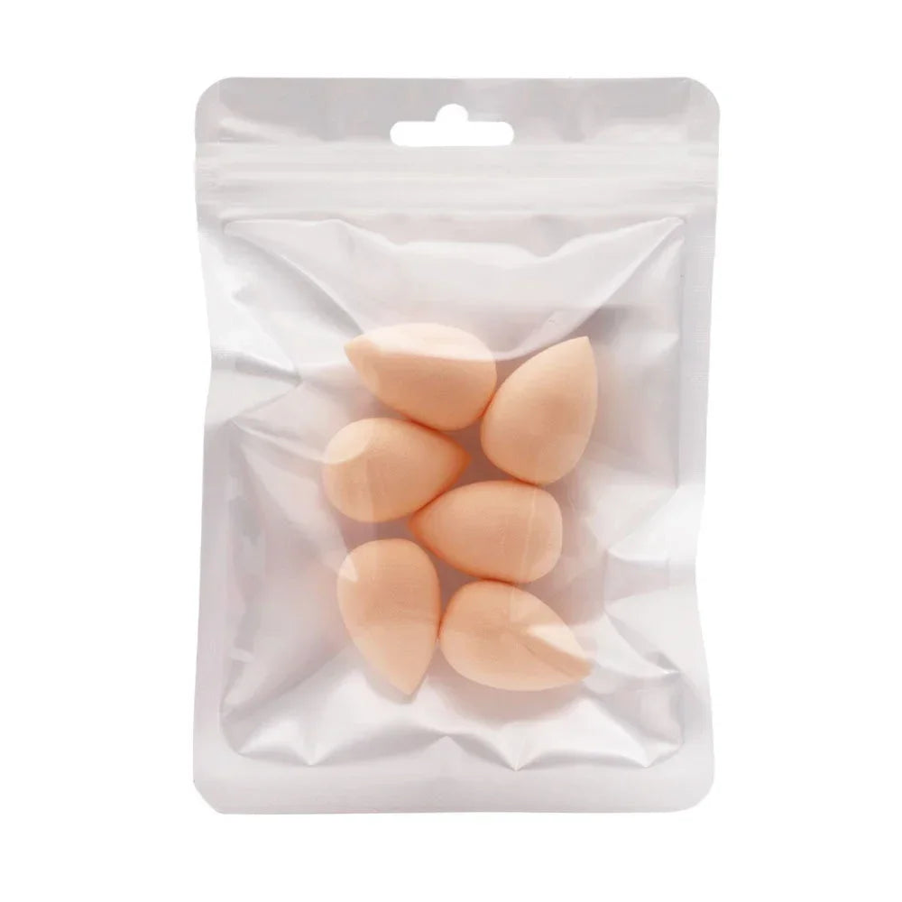 6pcs Mini Makeup Sponge Powder Cosmetic Puff Dry and Wet Sponge Concealer Liquid Foundation Beauty Women Make Up Accessories