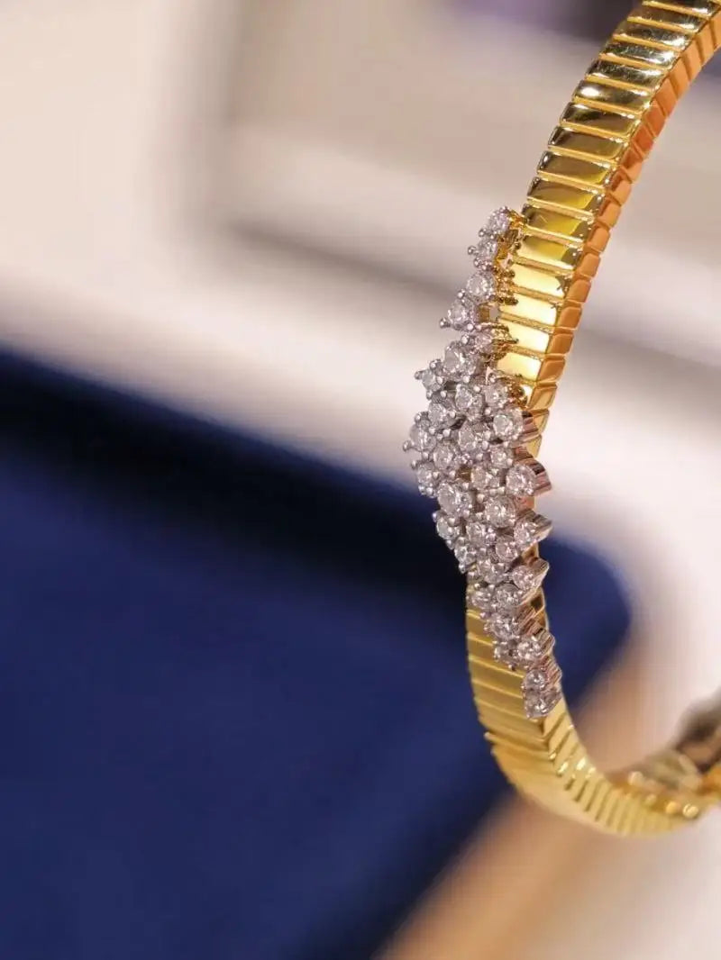 Bellux Real gold Plated Sterling Silver Bangle bracelets women jewellery women Original and pure 925 sterling silver bracelets