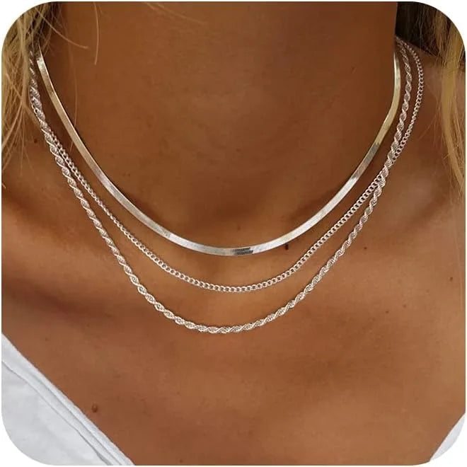 Necklace for Women Gold Necklace Silver Plated Necklace Gold Plated SnakeGold Chain Choker Necklaces Gold Jewelry Gift for Women