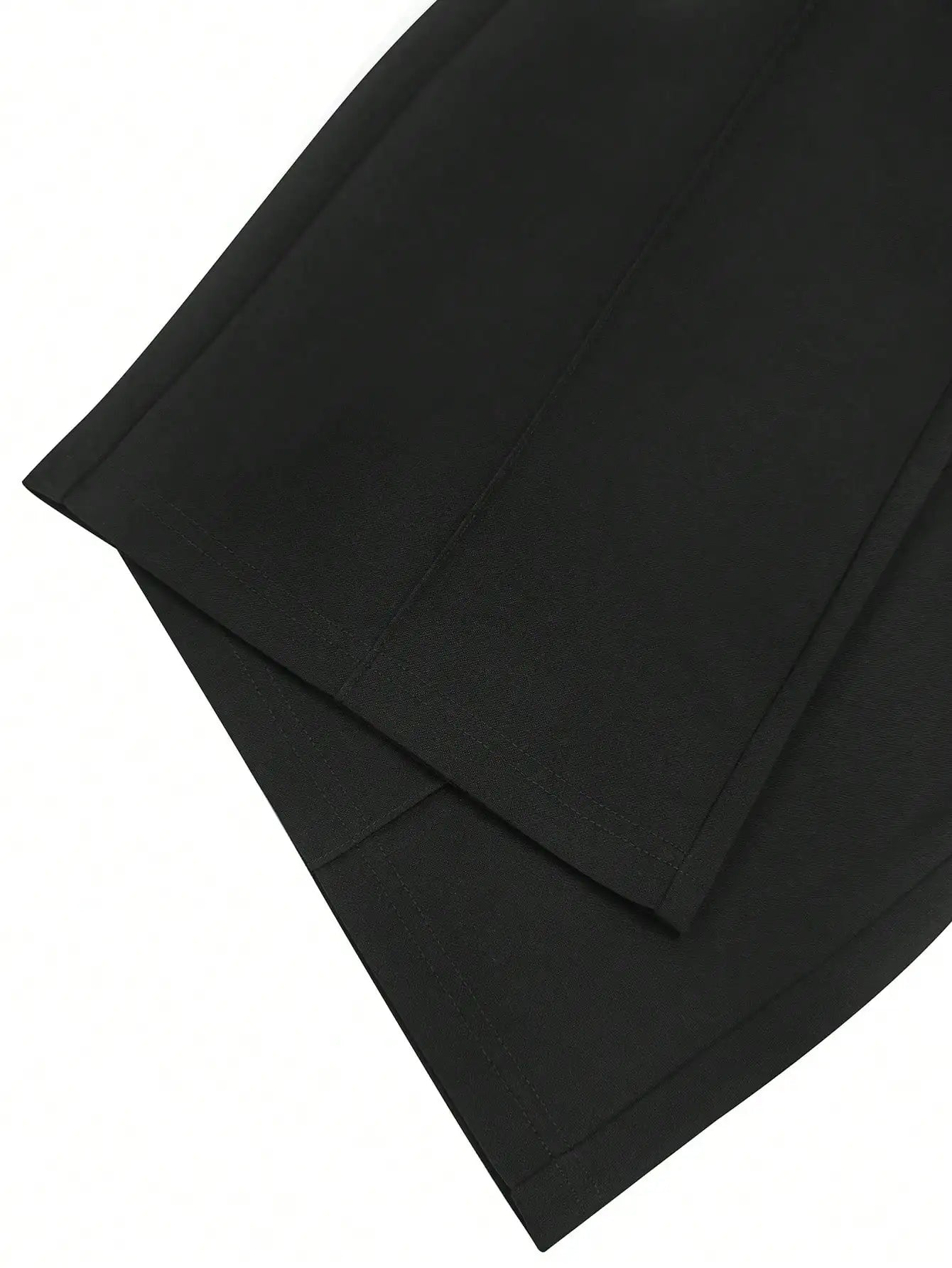 Women's Tall Casual Black Solid Color Front Button Slim Straight Leg Pants Trousers Elegant For Commuting