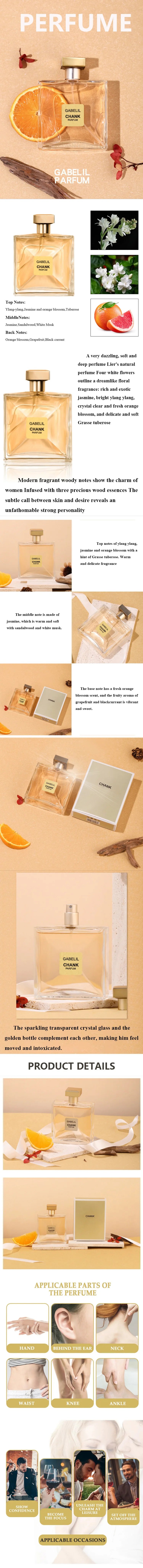 100ml Floral Scent Lasting Fragrance Pheromone Eau De Parfum Feminino Spray Fresh Light Scent Jasmine Sweet Fruity Women Perfume
