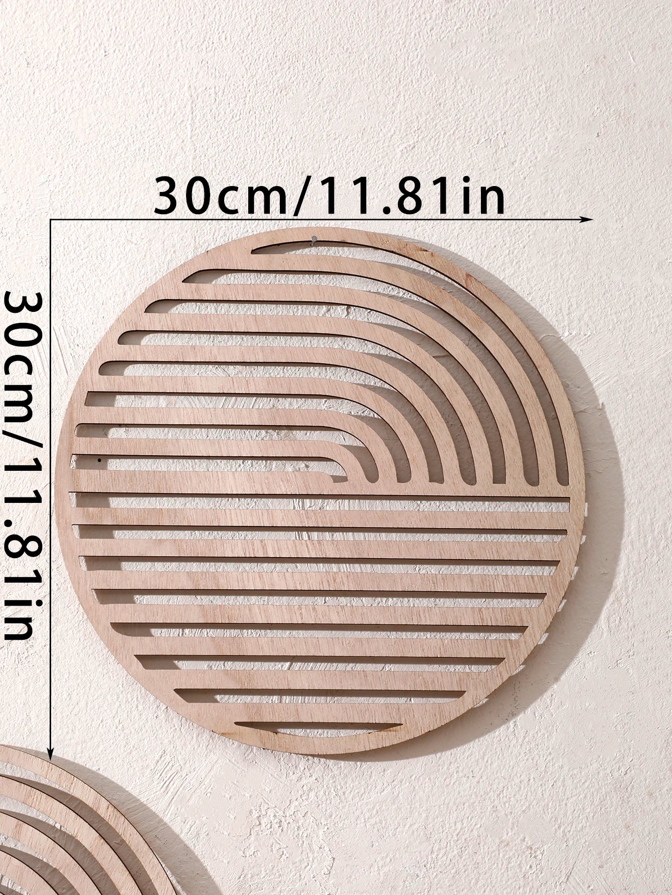 Natural Wooden Wall Hanging Wall Art Decor Water Ripples Wall Hanging Decoration Wall Decor Boho Wall Accent for Living Room