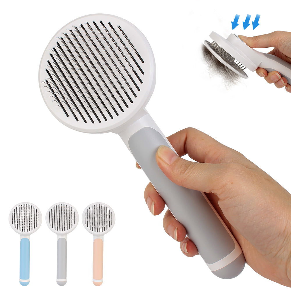 Cat Hair Cleaner Pet Accessories Cleaning and Beauty Products Self Cleaning Brush Pet Comb Plastic