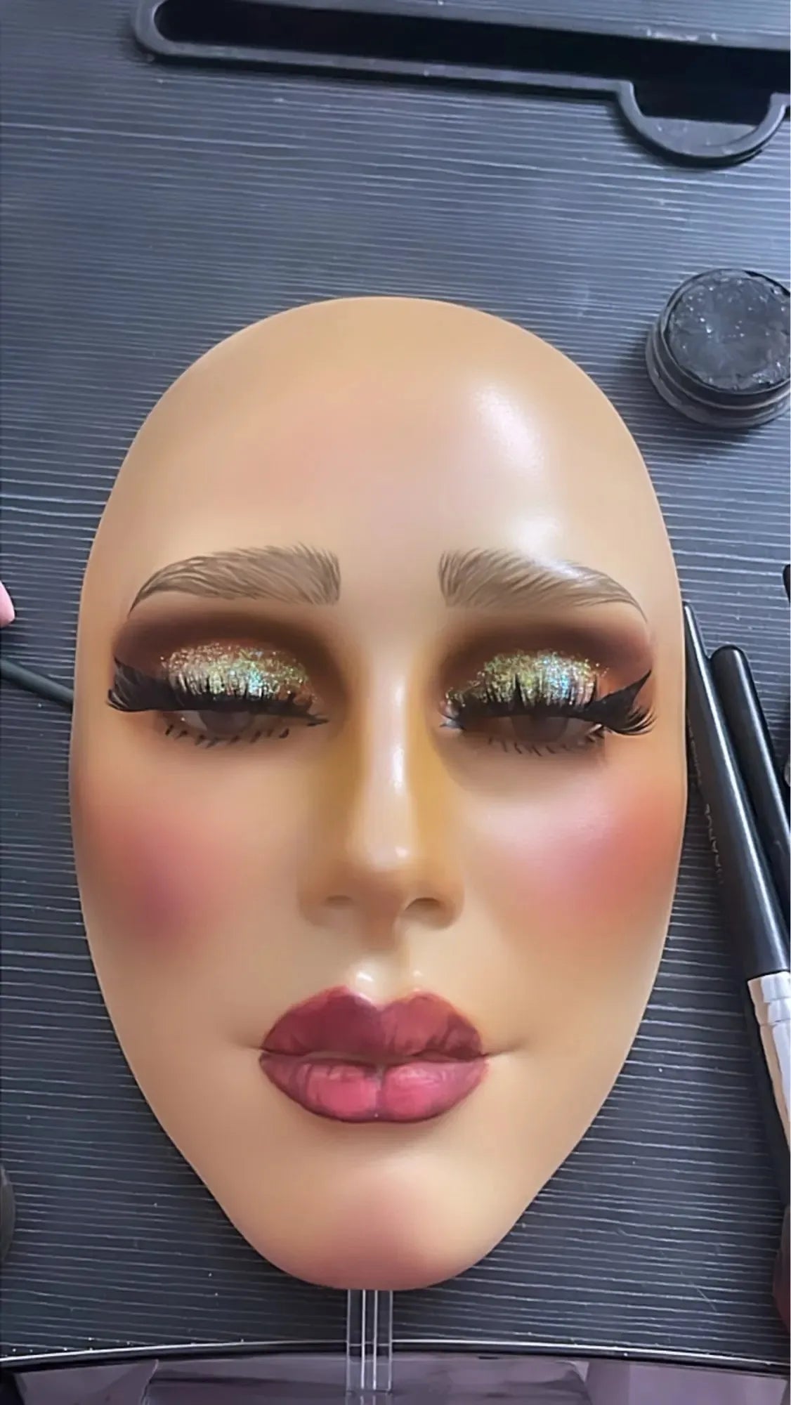 Makeup Full Face Practice Model 5D Silicone Bionic Skin Mannequin Eye eyebrow Eyelash Eyeshadow for beginner Makeup Artist