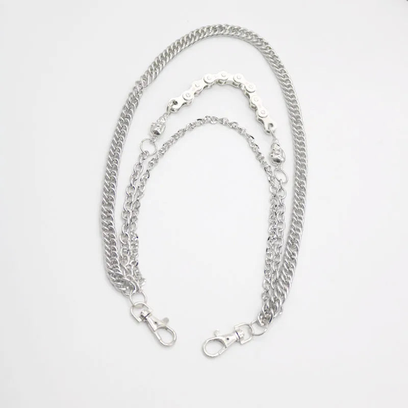 Punk Waist Chain Belt Silver Trousers Chain for Men Jeans Belt Chain for Pants Cool Metal Rock Chain Hiphop Summer Jewelry Man