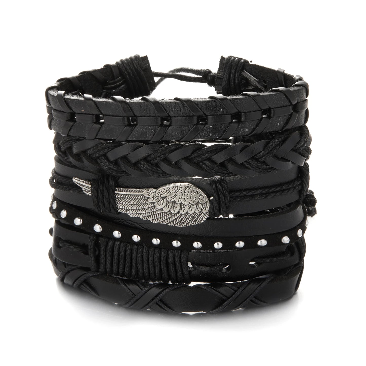 Trendy Leather Bracelets Men Women Vintage Brown Multilayer Braided Rope Bracelets Charm Wrap Wristbands Jewelry Pulsera Hombre