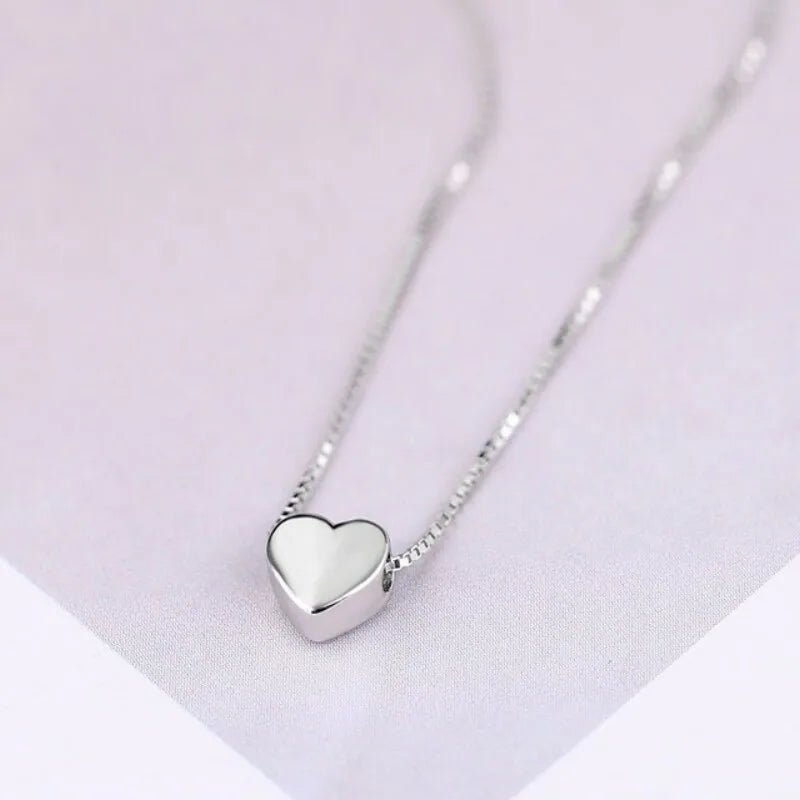 S925 Sterling Silver Necklaces For Women Simple Chain Fashion Minimalist Pendant Necklaces Flower Necklace Birthday Gift