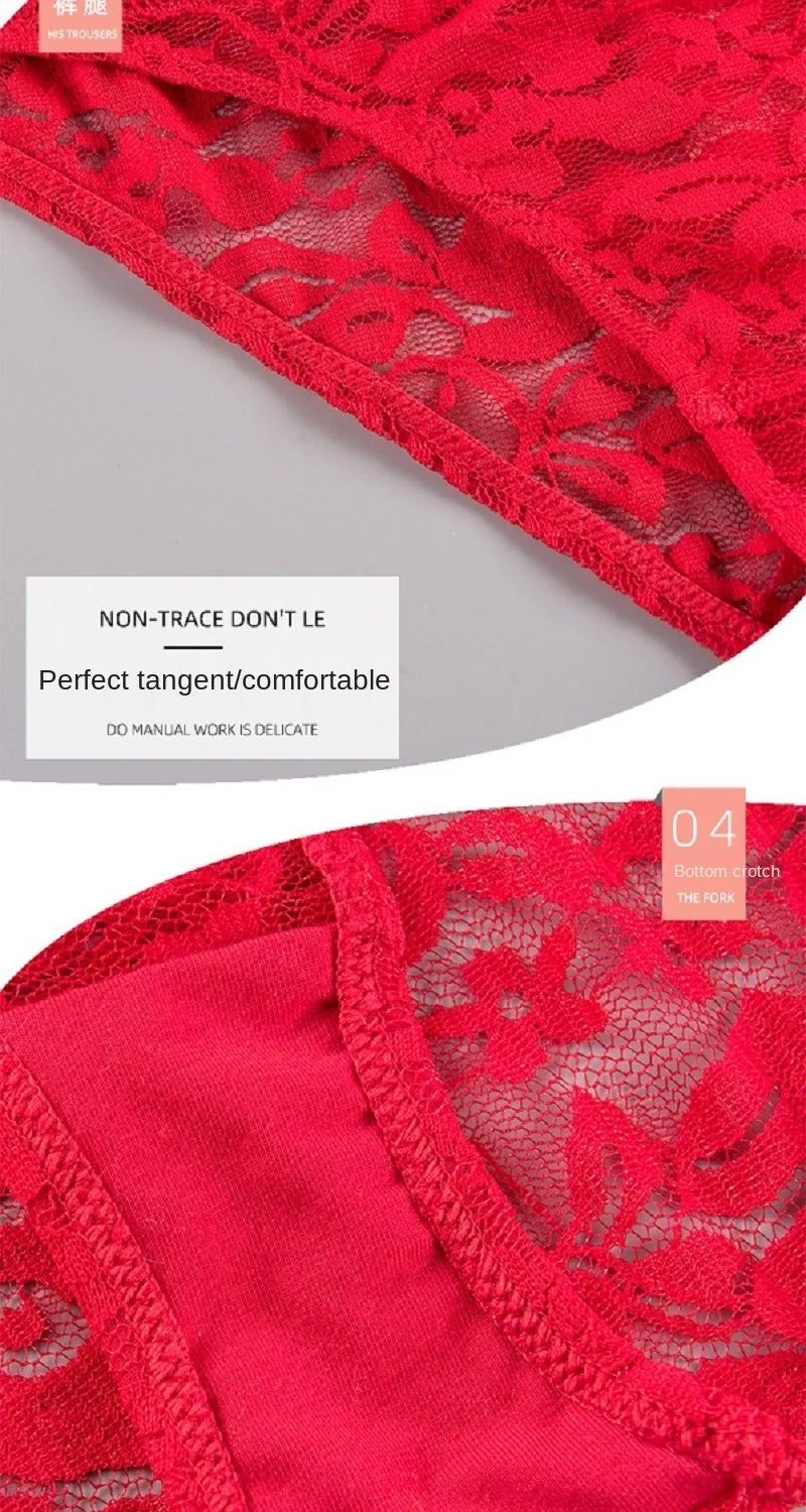 Women's Underwear Sexy Lace Panties Fashion Transparent Comfortable Briefs Low Waist Seamless Underpants Female Sexy Lingerie