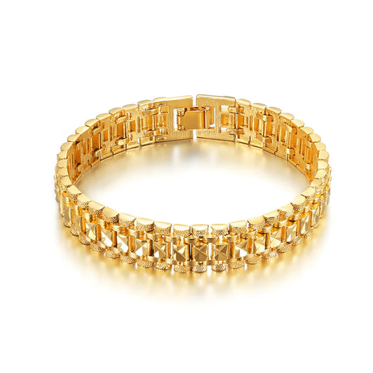 Chunky Mens Hand Chain Bracelets Male Wholesale Braslet 2021 Gold Color Chain Link Bracelet For Men Women Jewelry