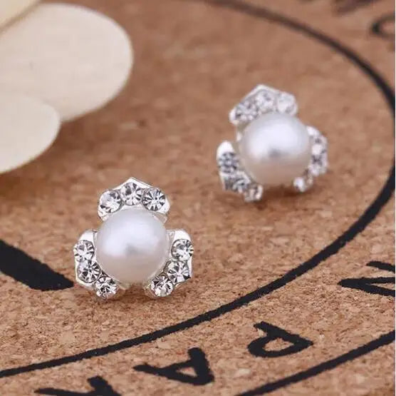Earrings For Women Pearl Cute Fashion Girls Animal Jewelry Trend Rabbit Flower Heart Fruit Cherry Butterfly