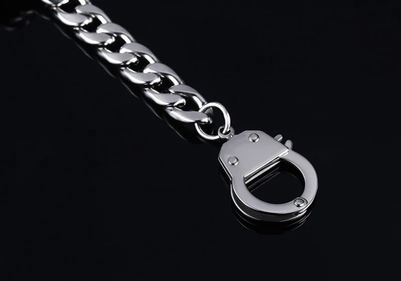 Handcuff Bracelet for Men Stainless Steel Chain Bracelet High Quality Promise Jewelry