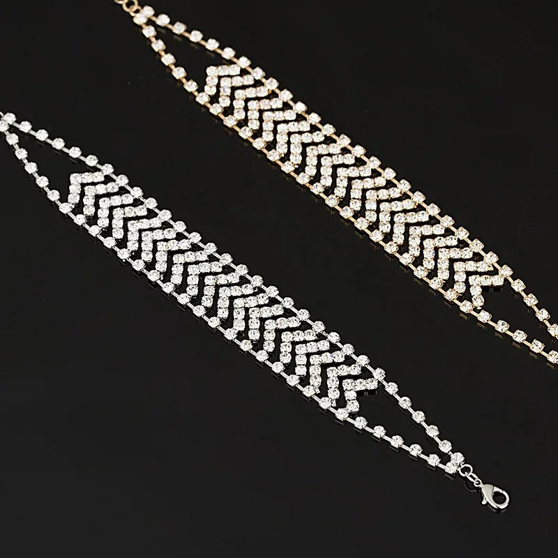 women's Bracelet Elegant Rhinestone Crystal Chain Female Jewelry Accessories