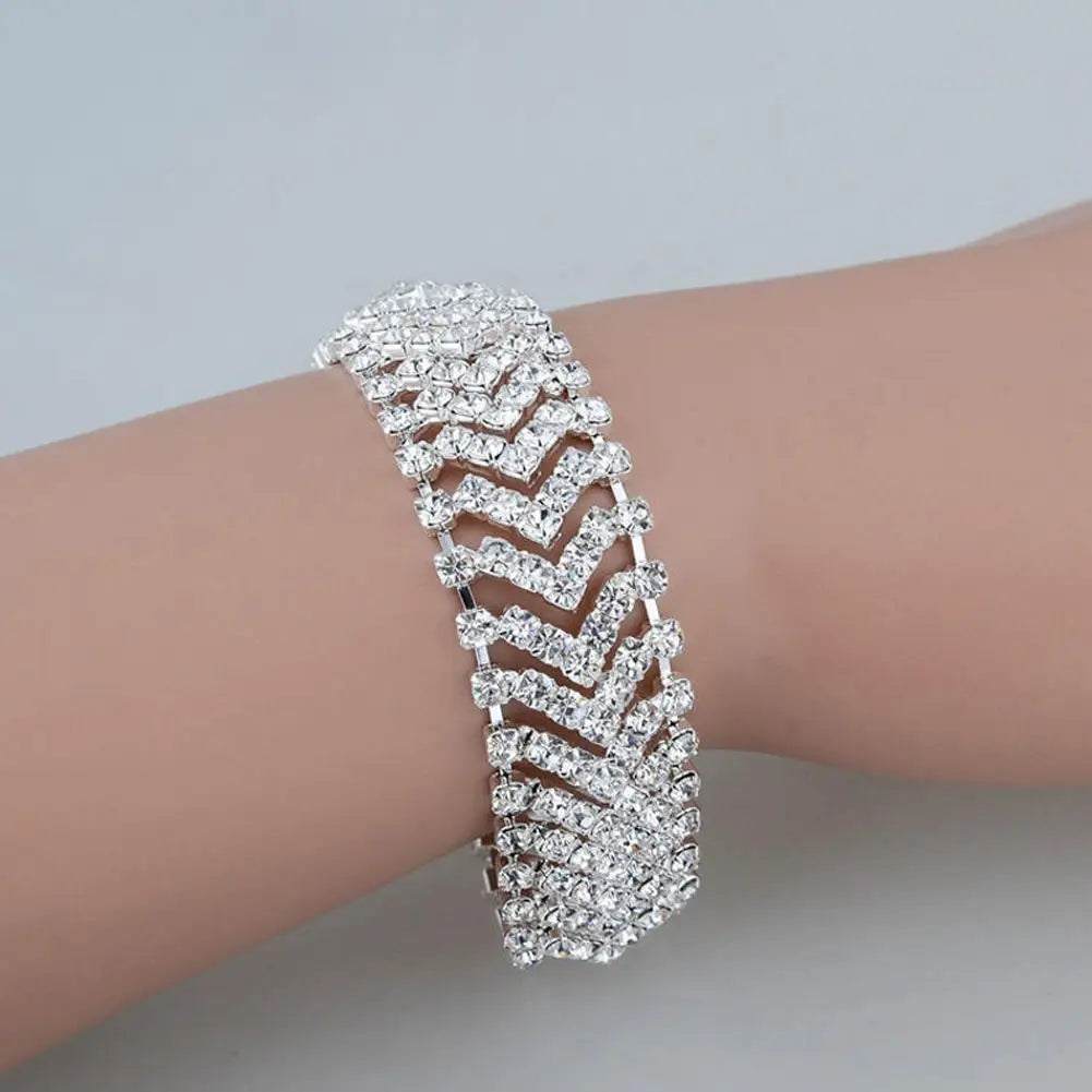 women's Bracelet Elegant Rhinestone Crystal Chain Female Jewelry Accessories