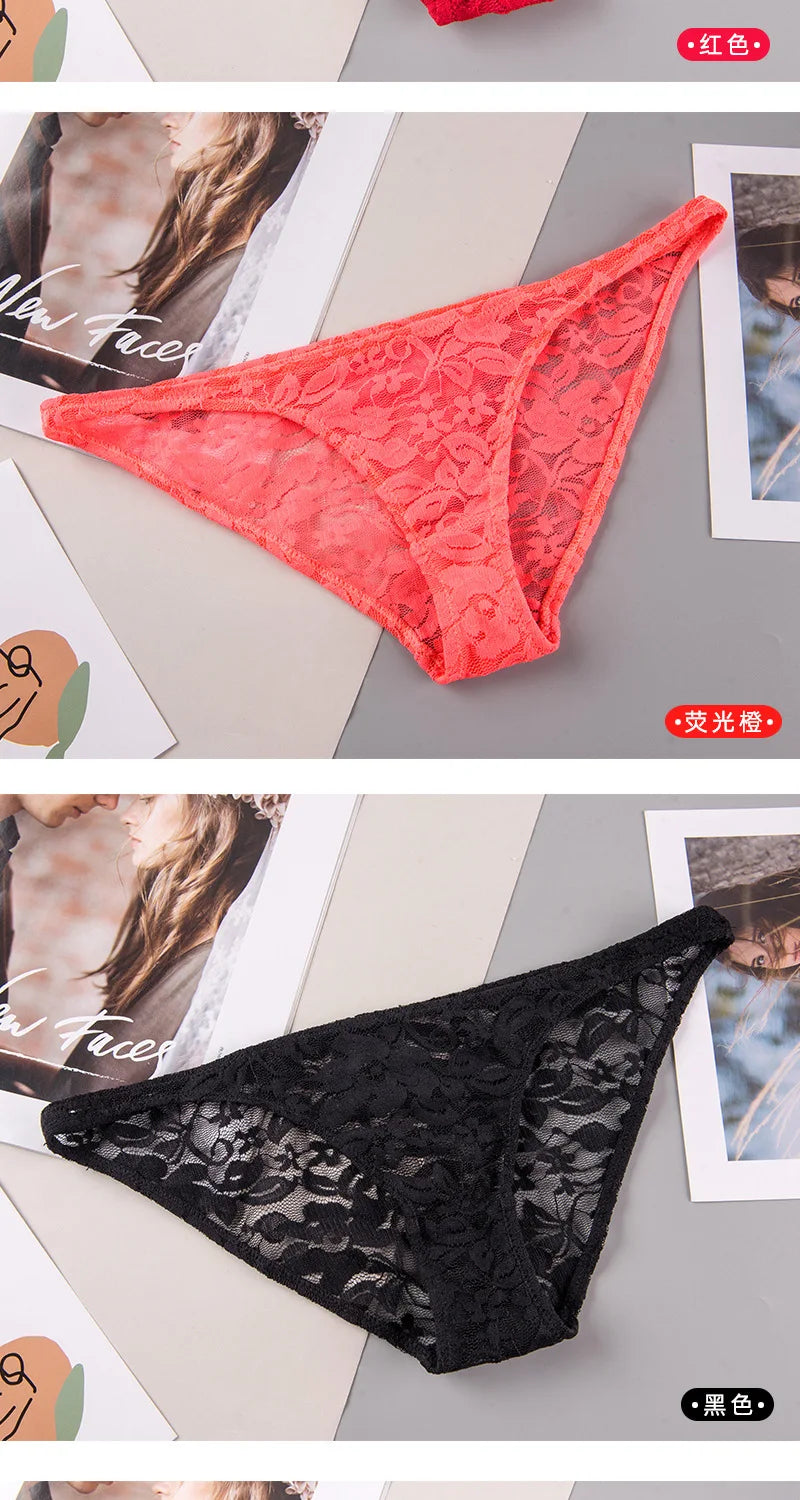 Women's Underwear Sexy Lace Panties Fashion Transparent Comfortable Briefs Low Waist Seamless Underpants Female Sexy Lingerie