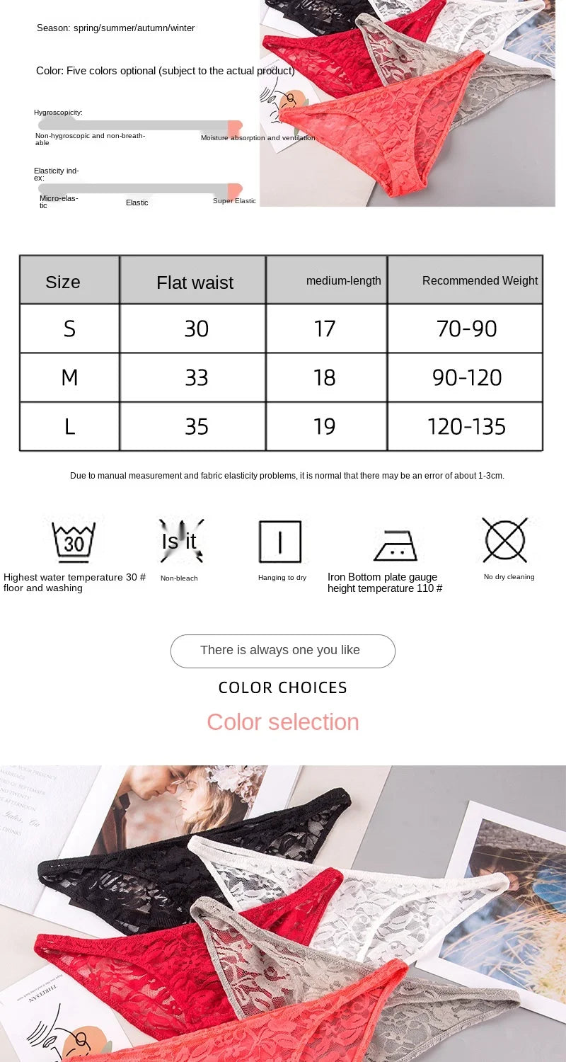Women's Underwear Sexy Lace Panties Fashion Transparent Comfortable Briefs Low Waist Seamless Underpants Female Sexy Lingerie