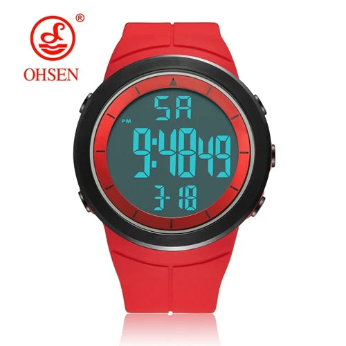 Digital Watches for Men Black 50M Diving Tactical Wristwatch Big Dial Waterproof Electronic Led Military Clocks Alarm Stopwatch