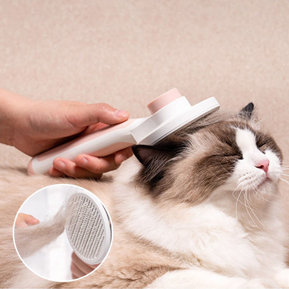 Cat Hair Cleaner Pet Accessories Cleaning and Beauty Products Self Cleaning Brush Pet Comb Plastic