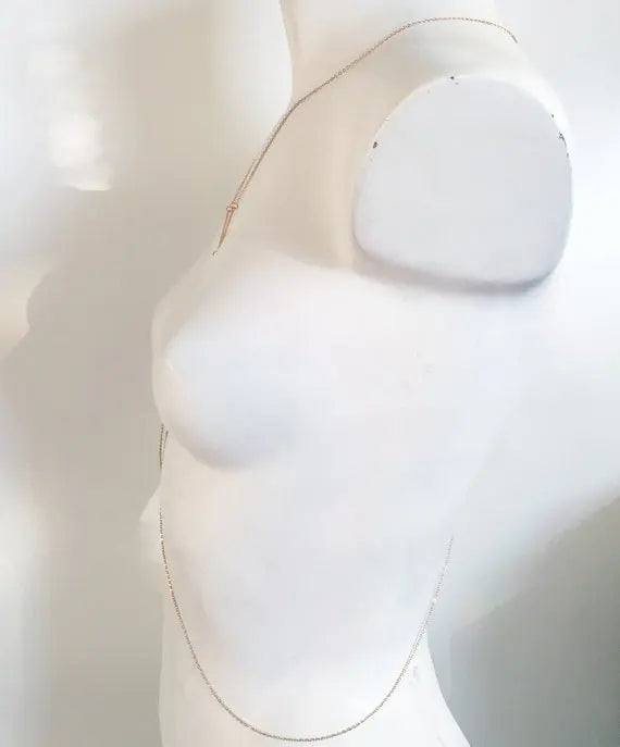 Women New Body Chains Bikini Chest Chain Harness Jewelry Charm Necklaces Chain For Women Fashion Body Jewelry