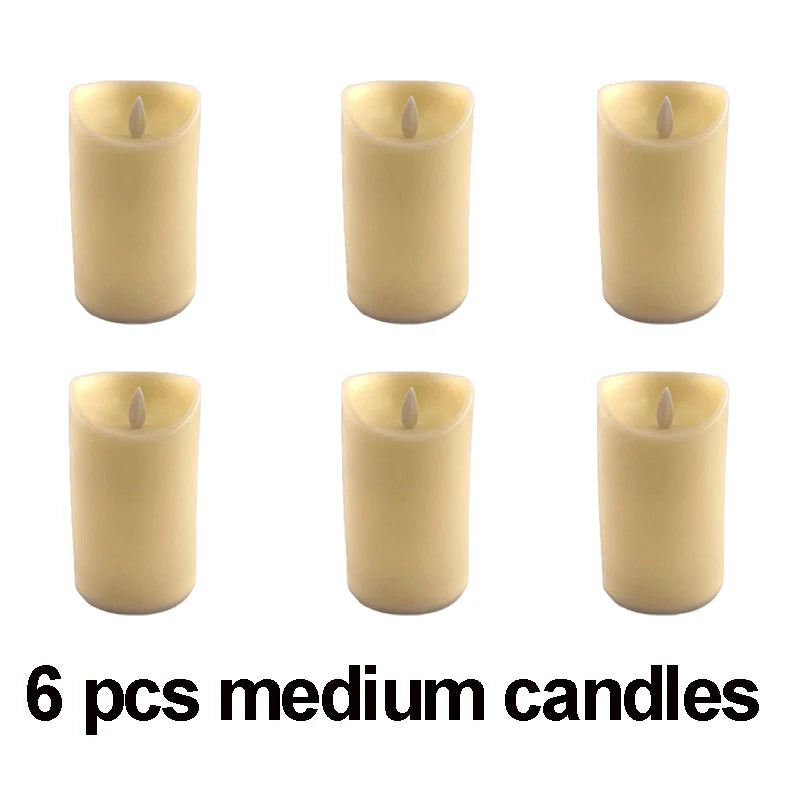Flameless LED Candle Warm glowing decorative electric candles Home decorative candles for Ramadan Eid Festival Party Decor