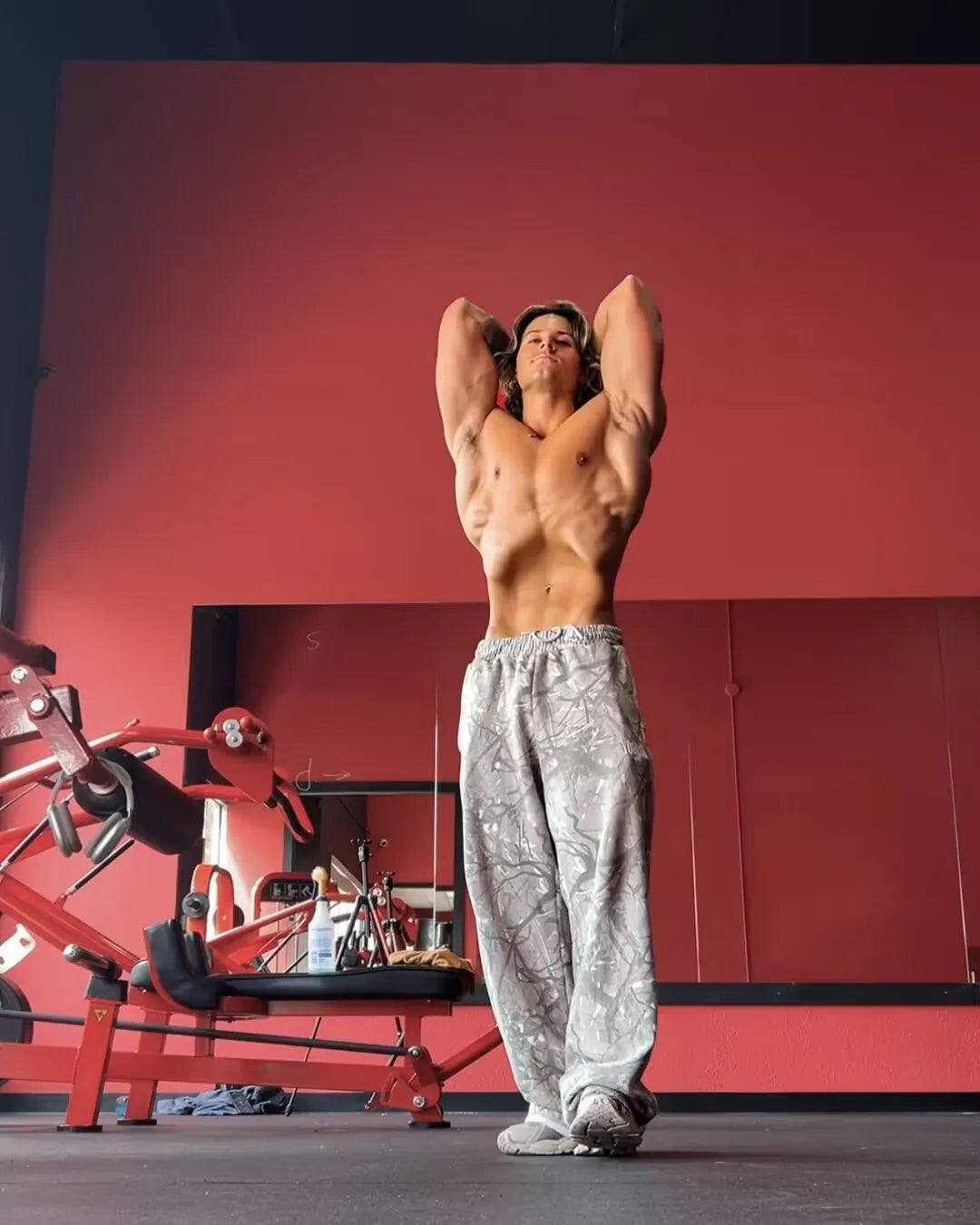 Men's pants New style Spring American digital camouflage print sports fitness Trousers loose and versatile wide-leg pants Man