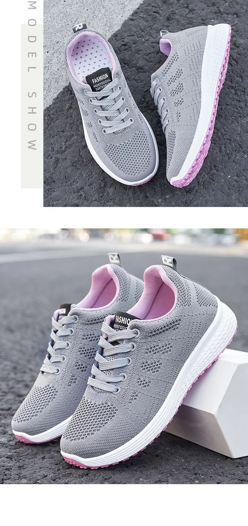 Women's Shoes 2025 Spring New Fashion Soft Walking Flats Non-slip Casual Sport Tennis Shoes Athletic Sneakers for Lady