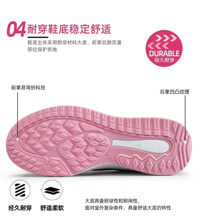 Women's Shoes 2025 Spring New Fashion Soft Walking Flats Non-slip Casual Sport Tennis Shoes Athletic Sneakers for Lady