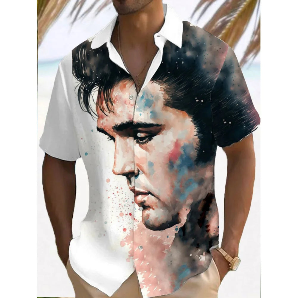 Men's Shirt Summer Casual Fashion Short Sleeved Shirt For Men Loose Breathable Hawaiian Shirt Man Casual Men's Clothing Top