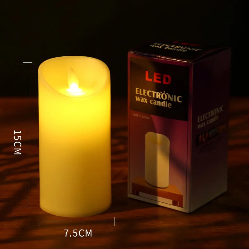 Flameless LED Candle Warm glowing decorative electric candles Home decorative candles for Ramadan Eid Festival Party Decor