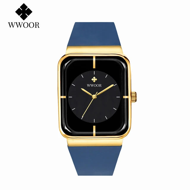 WWOOR  Men's Watches Top Brand Luxury Watch For Men Gold Fashion Stainless Steel Waterproof Quartz Wristwatch  Relogio Masculino
