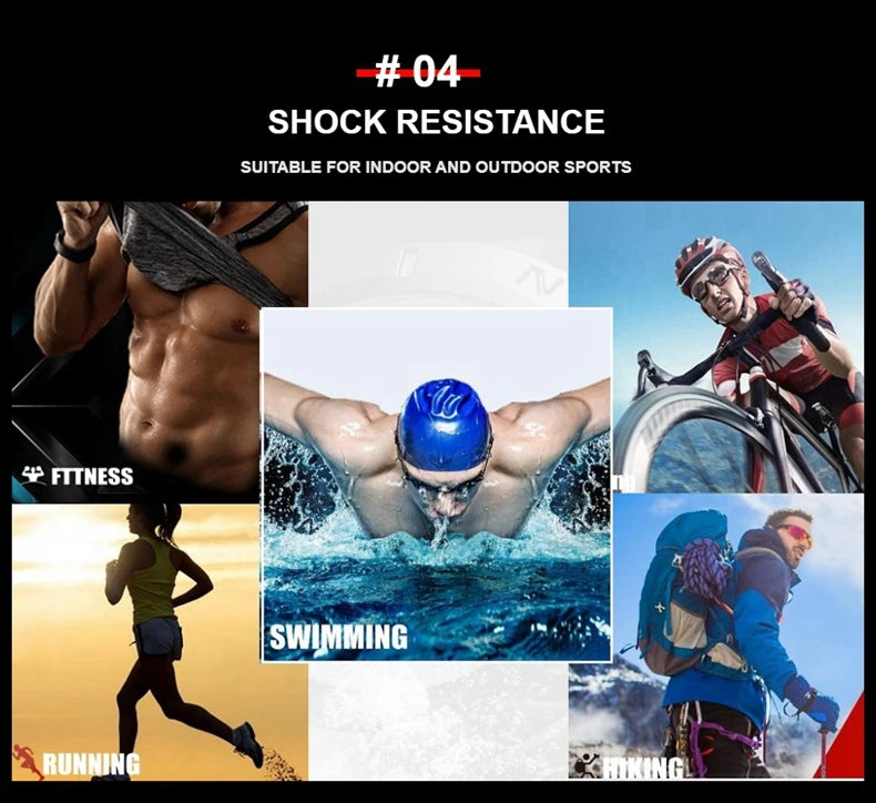 Digital Watches for Men Black 50M Diving Tactical Wristwatch Big Dial Waterproof Electronic Led Military Clocks Alarm Stopwatch