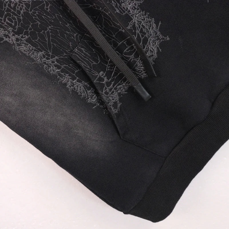 Autumn Winter Blue Light Apricot Who Decides War HoodieMen Women High Quality Real Photos Taken Diamond Studded Pullover