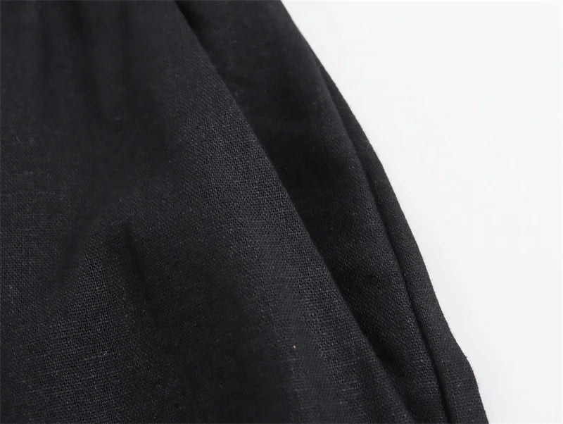 MUJER 2025 Woman Trousers White Black High Waist Pants for Women Pleated Wide Leg Women's Pants Straight Baggy Pants Woman