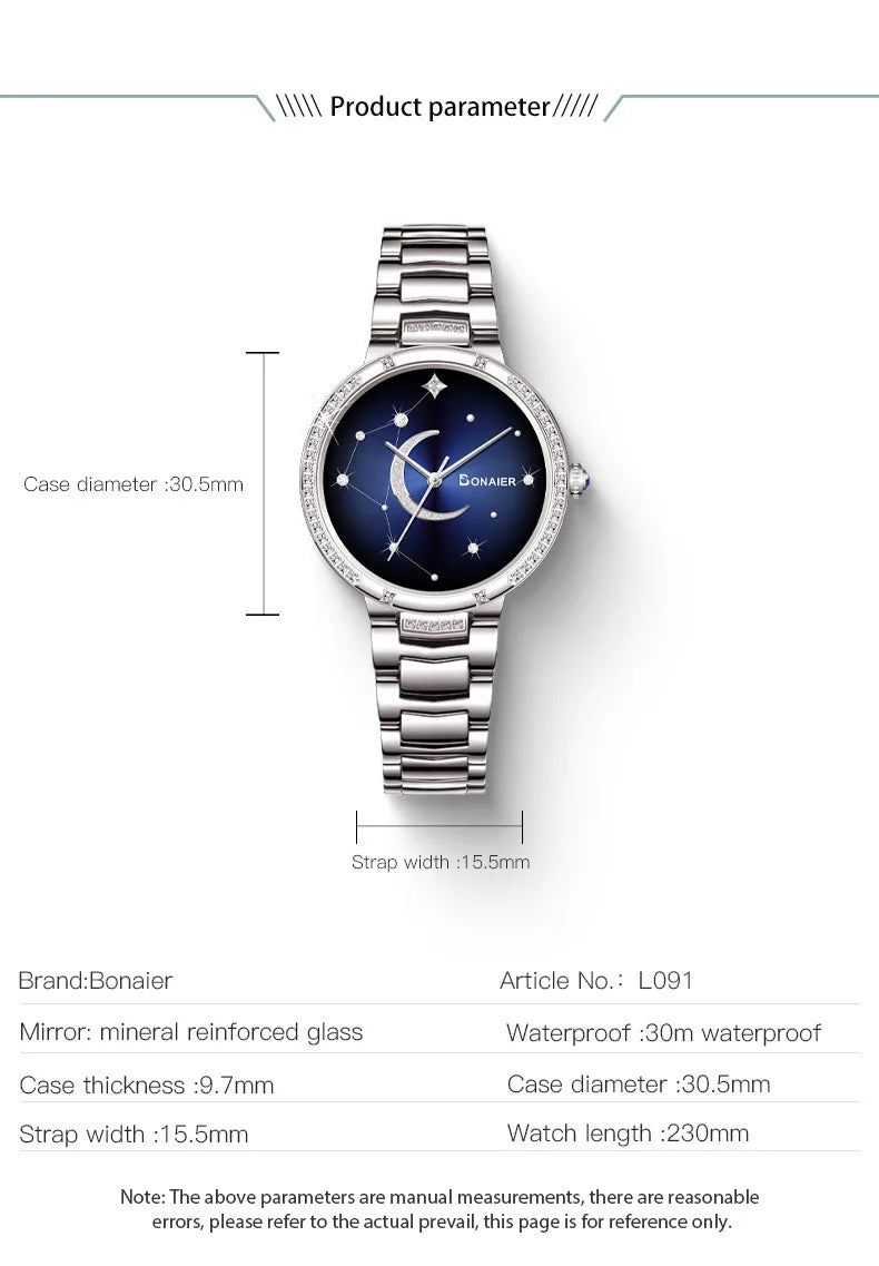 2025 Women's Wristwatch Luxury Brand Watch for Women Elegant Bracelet Waterproof Fashion Quartz Ladies Watches Reloj Para Mujer