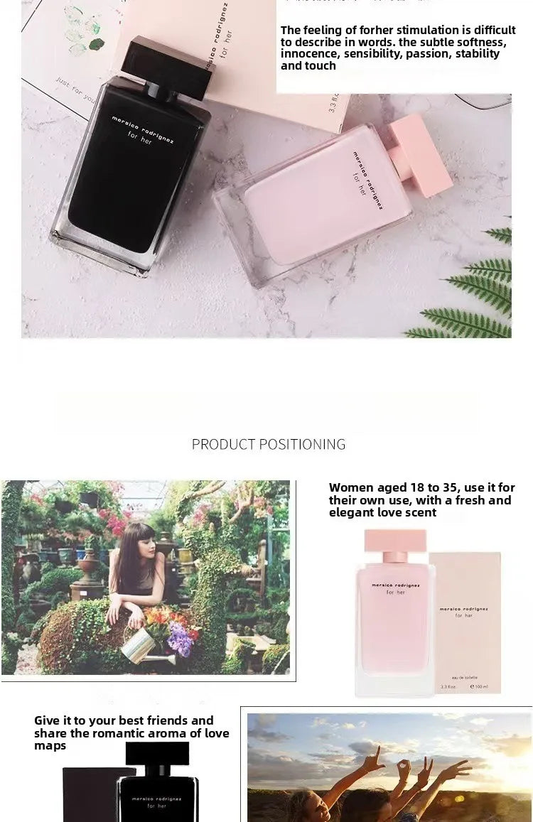 Classic Perfume Series Women's Rose Red Pure Musk Powder White Fatty Perfume Women Eau De Parfum Mujer Fragrance  Avon Perfume