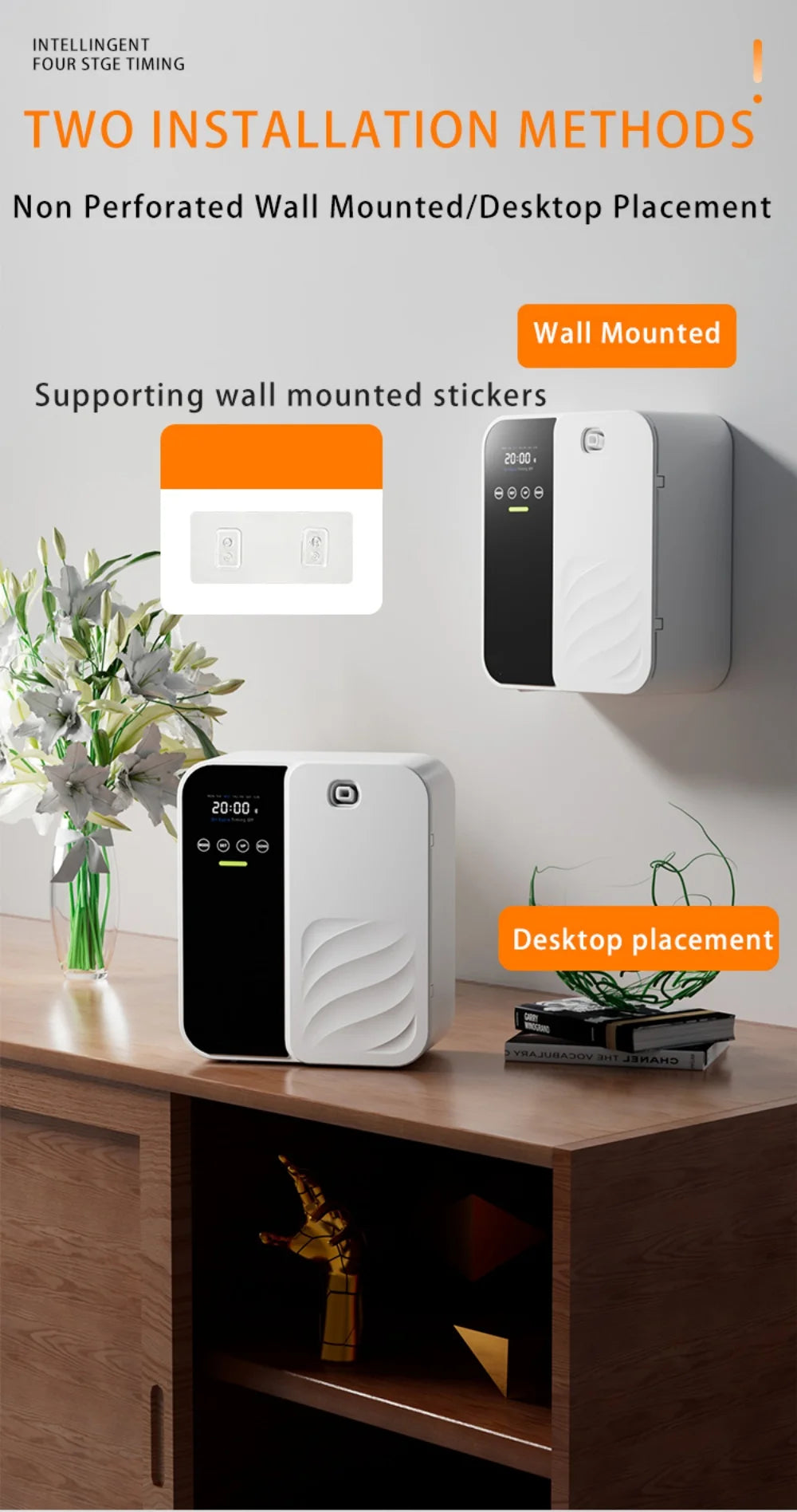 Aroma Diffuser 1000m³ Electric Scent Machine Smell Perfume Essential Oils Air Freshener 500ML Capacity Waterless Diffuser