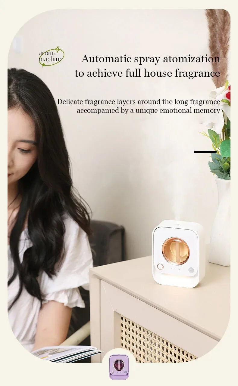 Automatic Spray Aromatherapy Diffuser Smart Sensor USB Air Freshener Essential Oil Perfume Machine for Home Office Toilet Room