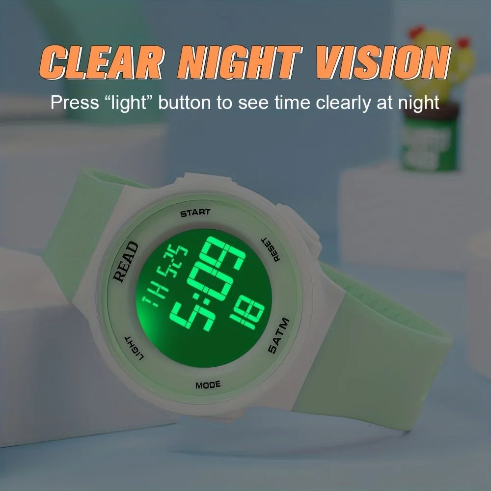 Watches for Women, Fashion Watch With High-Resolution LED Definition Display, Waterproof Multi-Function Electronic Digital Watch