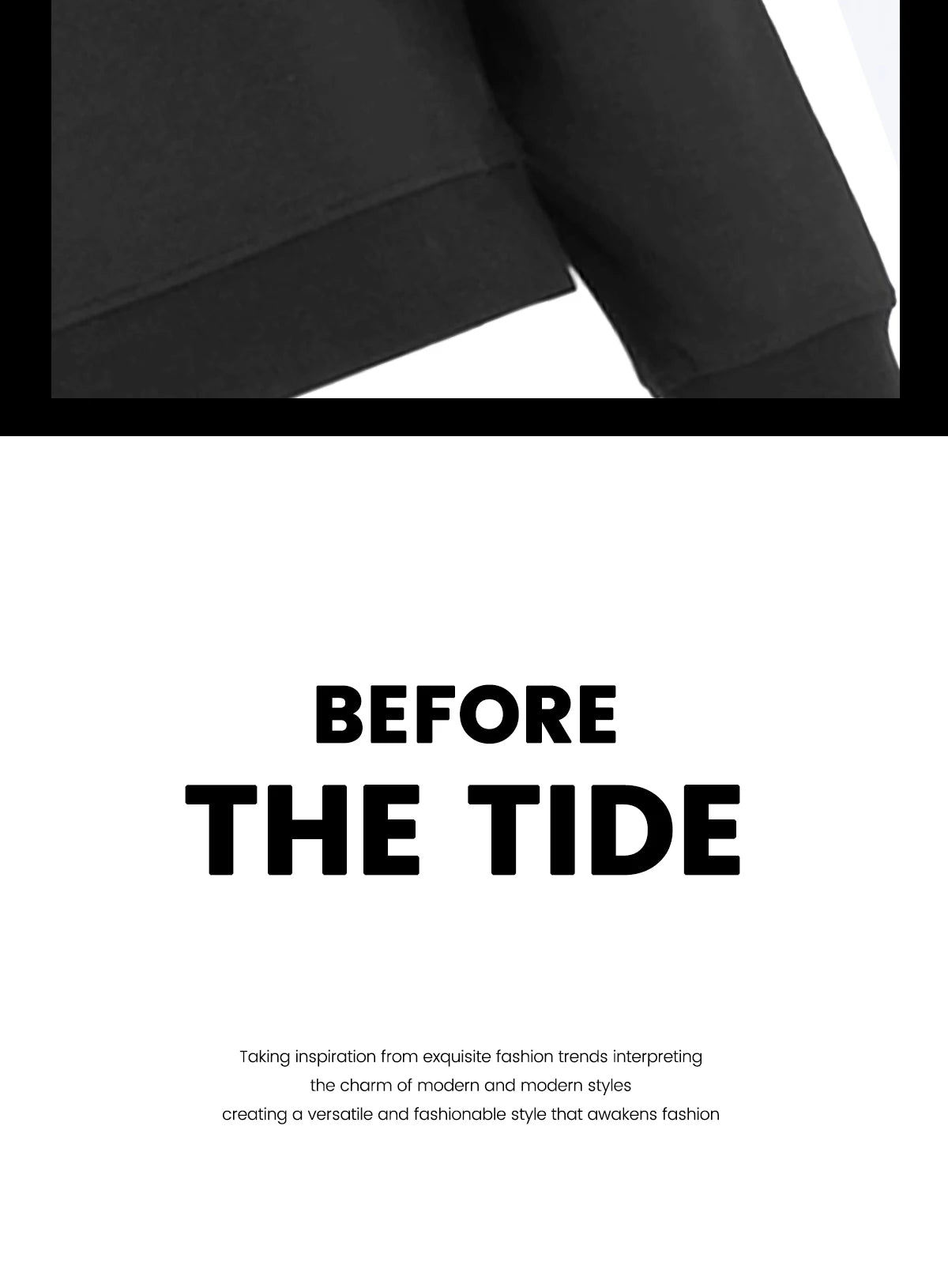 CHCH Women's Hoodie New Black Round Neck Embroidered Women's Top