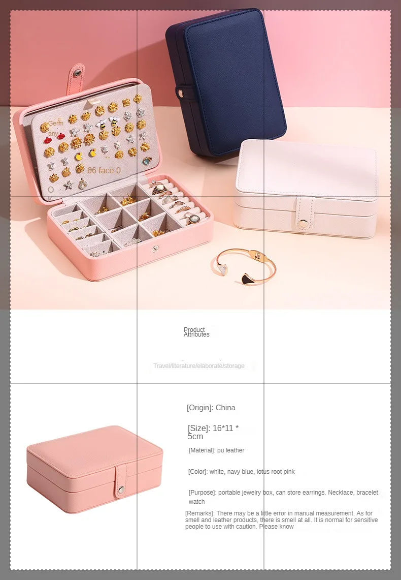 Jewelry Boxes Leather Jewelry Box Organizer Jewelry Display and Packaging Ring Box Suitable for Earrings and Rings