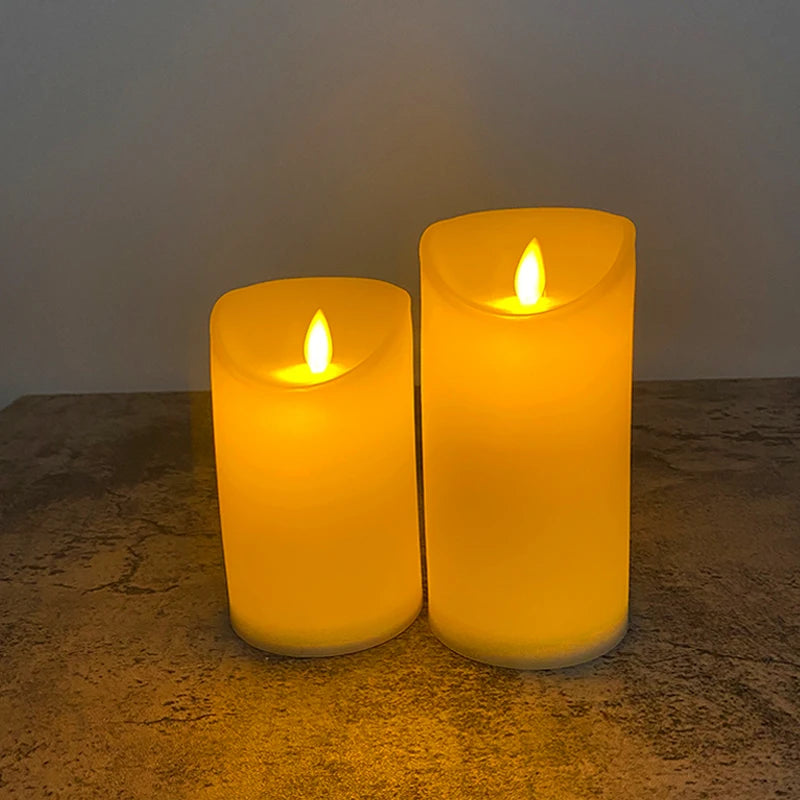 Flameless LED Candle Warm glowing decorative electric candles Home decorative candles for Ramadan Eid Festival Party Decor