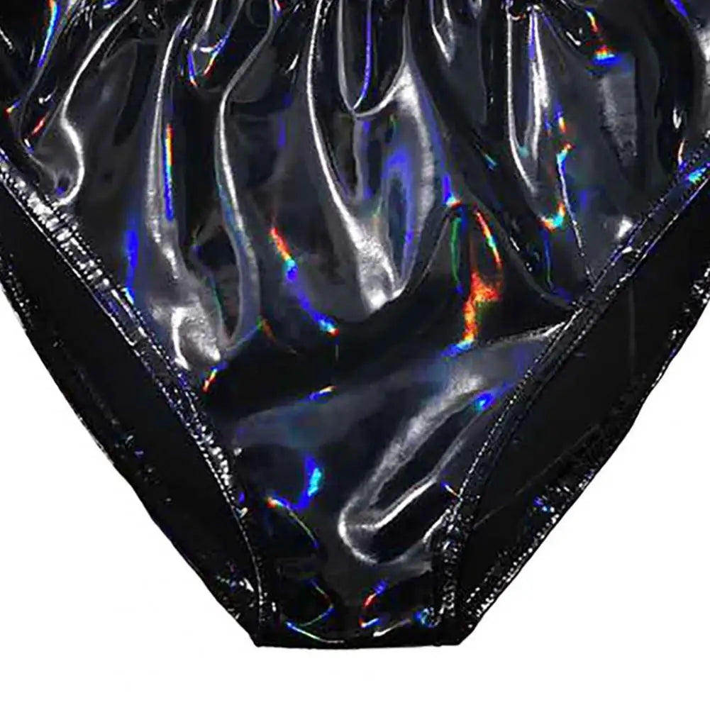 Women Underpants  Charming High Waist Bright Mirror Paint Women Underpants  No Constraint Lady Briefs