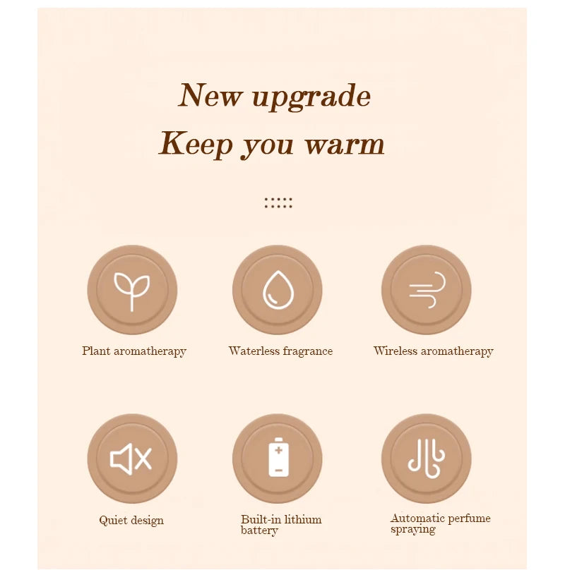 Rechargeable Pure Essential Oil Aroma Diffuser Fresh Air USB Portable Home Scent Waterless Fragrance Nebulizer For Home Office