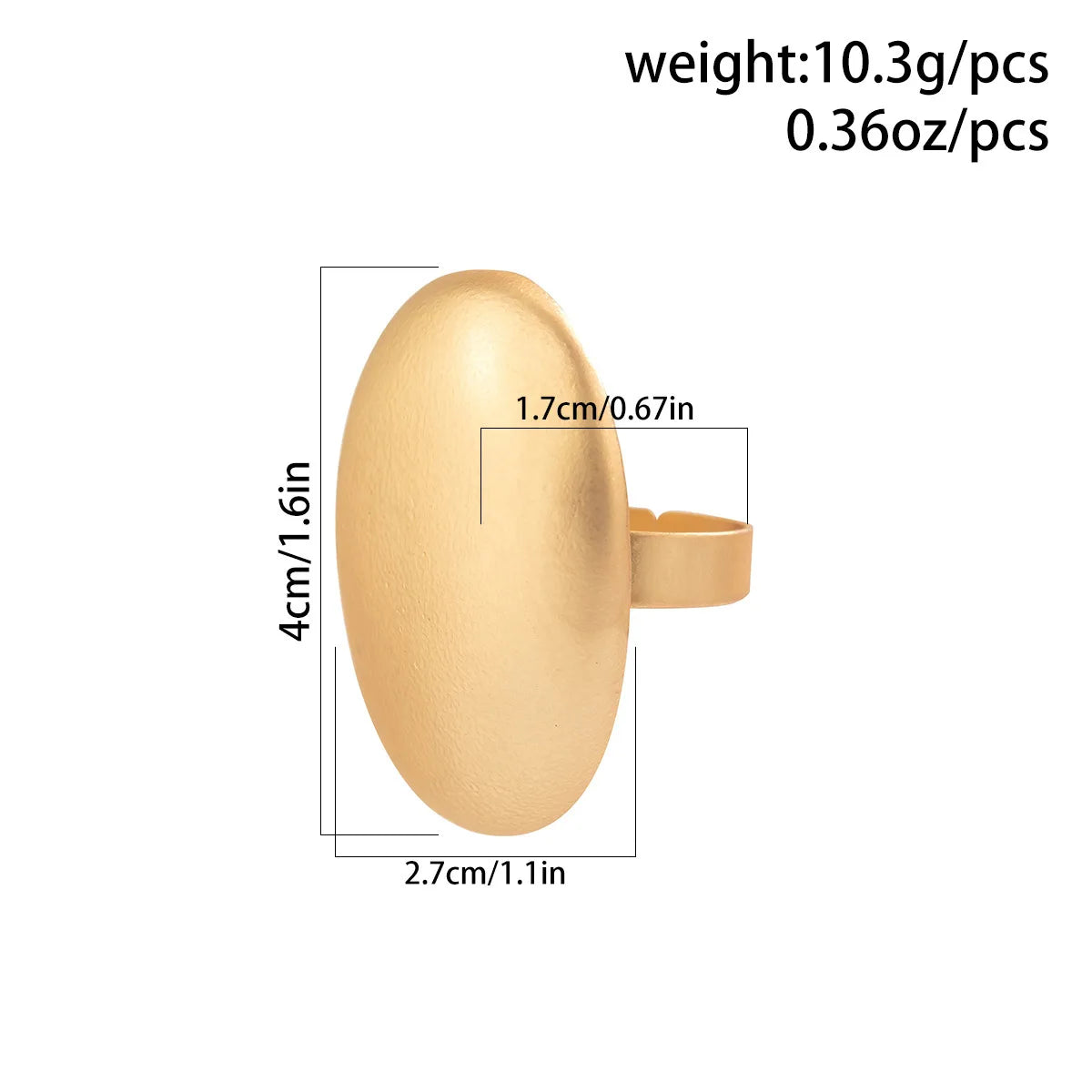 Irregular Chunky Big Geometric Rings Gold Silver Color Rings for Women Men Stainless Steel Metal Texture Exaggerated Rings