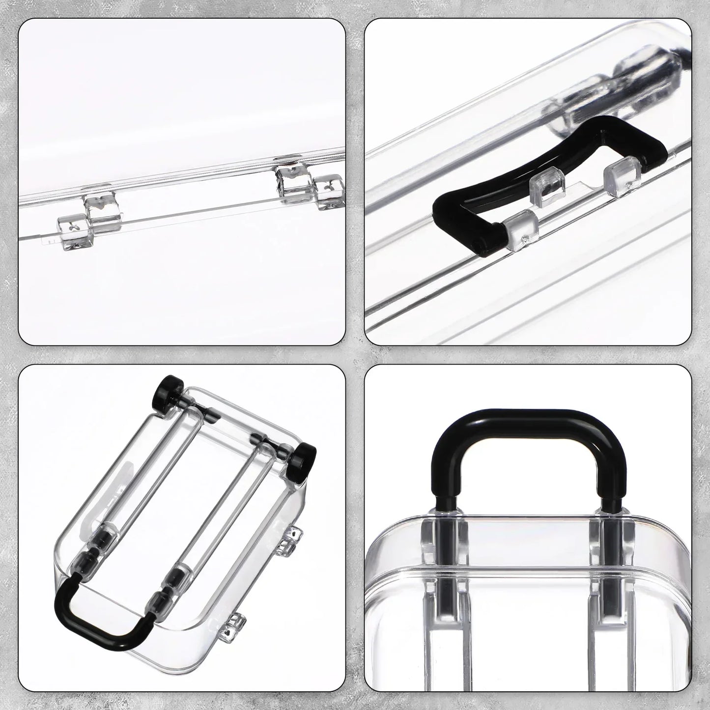 Mini Luggage Jewelery Storage Box Cute Clear Trolley Suitcase Candy Box Creative Jewelry Display Case Wedding Gift Packaging Box