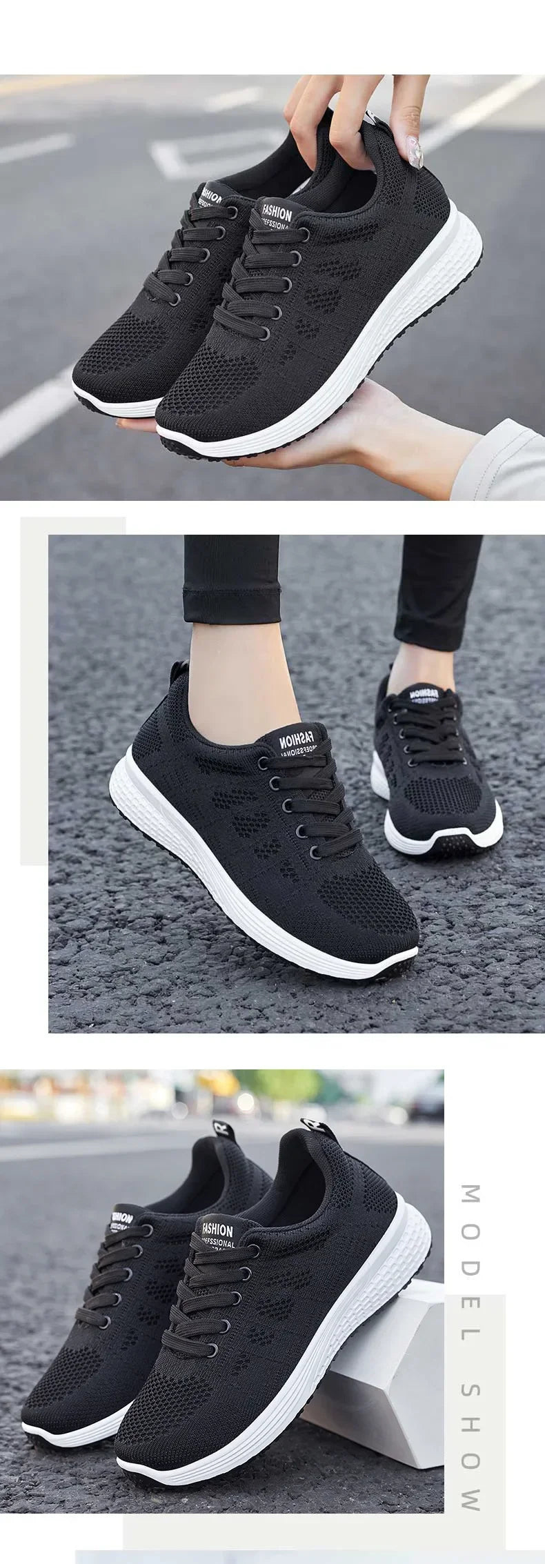 Women's Shoes 2025 Spring New Fashion Soft Walking Flats Non-slip Casual Sport Tennis Shoes Athletic Sneakers for Lady