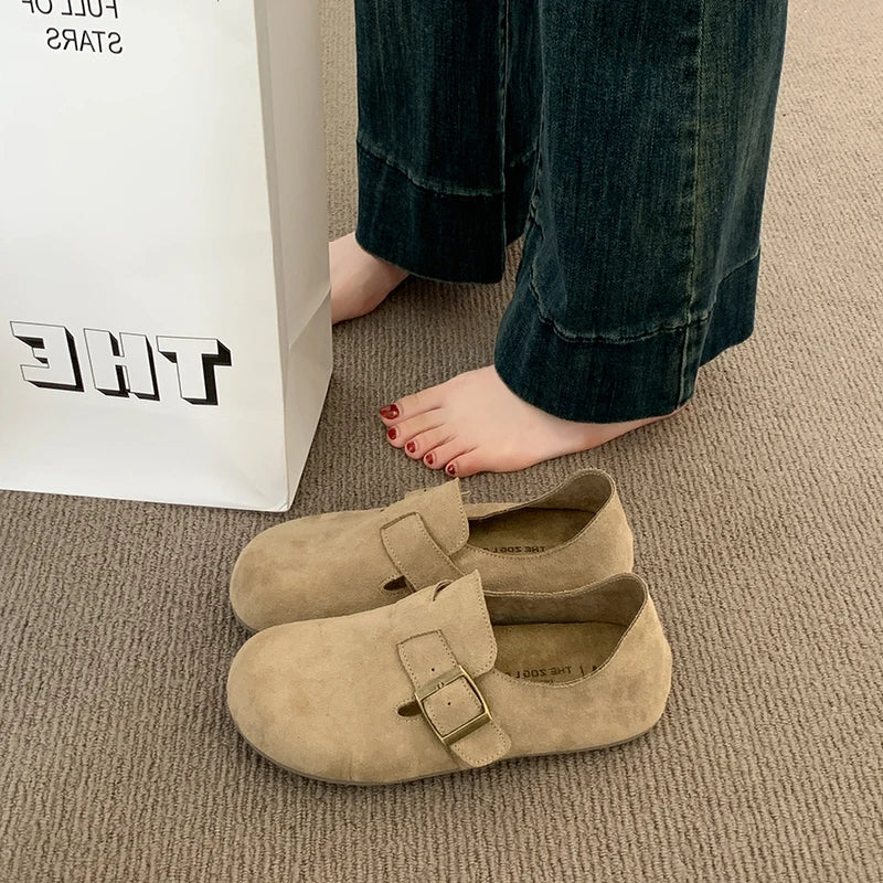 Women's Shoes Flats Barefoot Sneaker Woman 2025 Trend Moccasins Slip-on Round Toe Running Comfortable Stylish Retro on Offer New