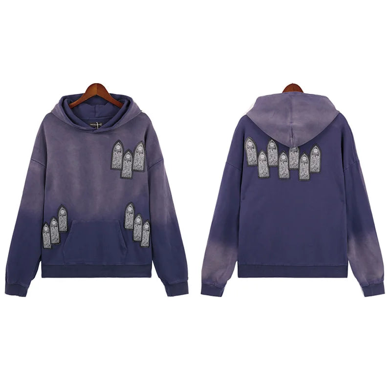 Autumn Winter Blue Light Apricot Who Decides War HoodieMen Women High Quality Real Photos Taken Diamond Studded Pullover